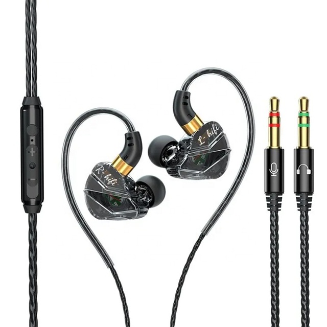 Sports In-ear Wired Headset In-ear M35 Dual Plug Computer Interface 3.5mm Subwoofer Gaming Headset