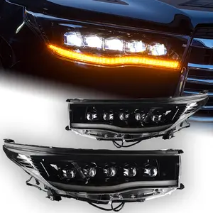 Luces de coche para Toyota Highlander, lente de Proyector, faro delantero de señal 2015 Kluger, LED, Drl, accesorio automotriz