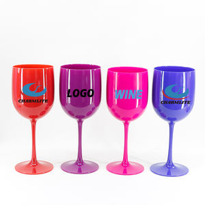 <span class=keywords><strong>Gobelet</strong></span> à vin en verre de <span class=keywords><strong>mariage</strong></span> en plastique coloré, de qualité supérieure, vendu en 10 pièces - Product Image 6