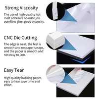 Étiquettes adhésives en vinyle imperméable blanc brillant PET PP imprimables pour imprimantes à jet d'encre, rouleau jumbo pour imprimante à jet d'encre