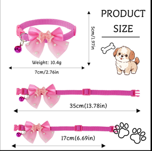 <span class=keywords><strong>Collar</strong></span> Ajustable de Poliéster para Perro, Color Rosa Sólido, con Lazo de Corazón, para Perros Pequeños, <span class=keywords><strong>Collar</strong></span> para Exteriores - Product Image 2