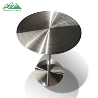 Table basse ronde de style industriel pour commande en gros, base en métal robuste à piétement unique pour restaurant et salon commercial