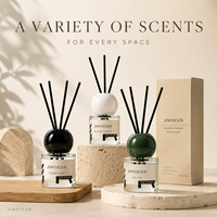 Coffret Cadeau Diffuseur à Bâtonnets Personnalisé 50ml, Lot de 3 Parfums Mixtes, Parfum d'Ambiance Marque Blanche pour la Vente au Détail, Spas, Hôtels et Boutiques