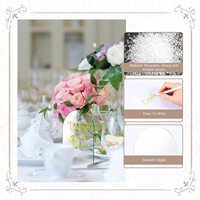 Support de table en acrylique transparent en forme d'arche à faire soi-même avec base, plaque en acrylique vierge, support de numéros de table de mariage, support de signes en forme d'arche