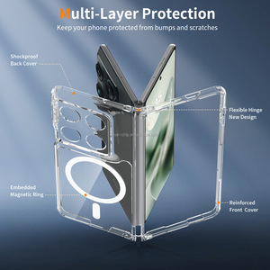 Funda Magnética Resistente para Moto Razr Fold 60 Ultra, 2 en 1, TPU y PC Rígido, Protección Anticaídas, Transparente - Product Image 5
