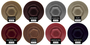 Vis à tête hexagonale pour toiture métallique, vis autotaraudeuses dorées pour murs extérieurs avec rondelles en EPDM, têtes de vis de couleur personnalisée. - Product Image 5