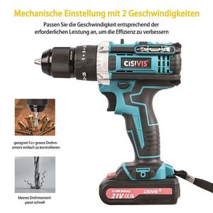 Hot Sale Cordless Drill <b>Set</b> 45NM Impact Drill <b>Set</b> 21V Variable Speed Electric Drill for Home DIY - Product Image 2