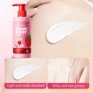 SADOER Lait corporel hydratant à la fraise VC, automne-hiver, nourrissant, facilement absorbé, lotion corporelle raffermissante, produits de <span class=keywords><strong>soin</strong></span> de la peau du <span class=keywords><strong>corps</strong></span> - Product Image 4