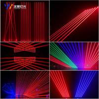 CHINBEST DMX512 Projecteurs Laser Pleine Couleur à 6 Têtes IP20 AC90-240V pour DJ, Scène, Discothèque, Bar, Durée de Vie 50000 Heures, Intensité Réglable
