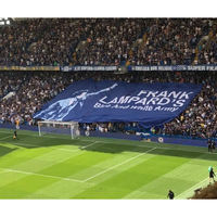 Hochwertiges Digitaldruck-Mesh-Banner für Außenbereich Einseitig Bedrucktes Vinyl-Banner Großformatige Werbetafel für Fußballfans