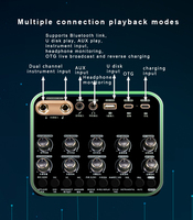 Ihomelife speaker karaoke portabel, dengan mikrofon dan input gitar BT baterai bawaan 100W Speaker menyanyi untuk luar ruangan/Pesta