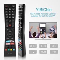 Para JVC Remote YiBiChin 2. 0 RC43101P Control remoto con Prime Video Fplay YouTube y botón NETFLIX No se requiere configuración
