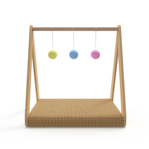 กระดานขีดข่วนแบบลูกฟูกเฟอร์นิเจอร์แมวเป็นมิตรกับสิ่งแวดล้อมสุดสร้างสรรค์พร้อมกรงเล็บบดแบบโต้ตอบและกล่องบรรจุภัณฑ์ - Product Image 6