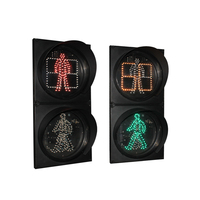 Feux de signalisation routière LED 3 couleurs 100 mm, feux de signalisation solaires intelligents avec système de contrôle automatique