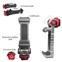 Vente directe d'usine tête de trépied chaussures froides en alliage d'aluminium téléphone pince support support téléphone support pince