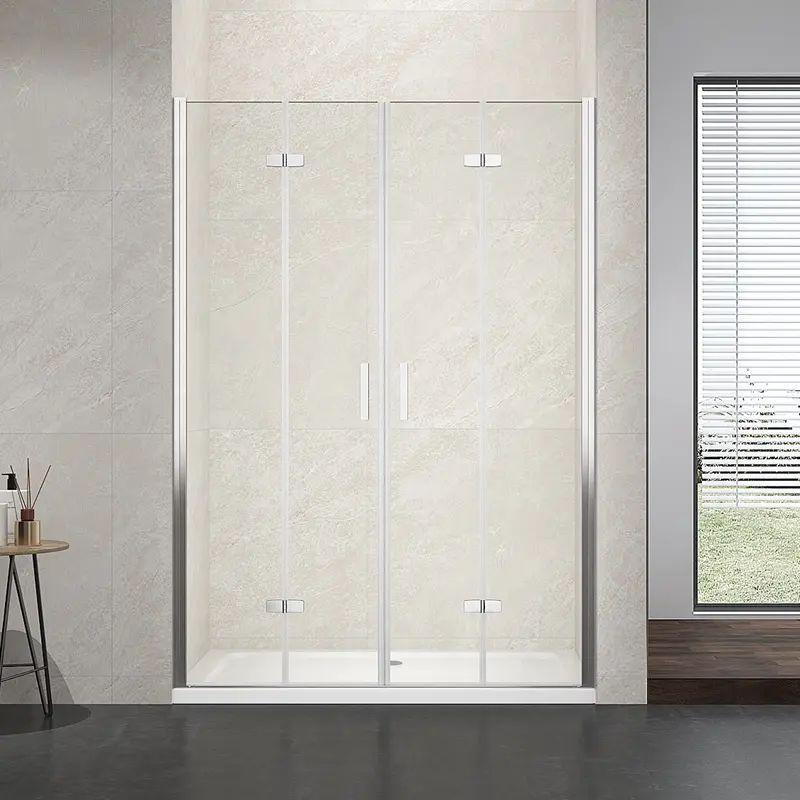 Exceed Hot Selling High Quality Portable Bathroom Folding Glass Shower Door Shower Enclosure