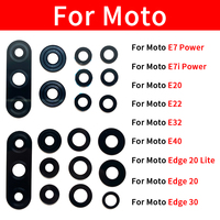 Objectif en verre de caméra arrière pour Moto E40 E32 E30 E22 E22i E20 E13 E7 E7i Power E6 E6i E6S E5 Play E4 Plus Cell Camera Lens Spare Part