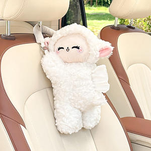 Boîte à mouchoirs de voiture en peluche de dessin animé fournitures intérieures porte-papier suspendu cadeaux de voiture - Product Image 5