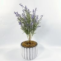 Produsen Tanaman Lavender Rosemary Buatan Siap Kirim Grosir, Rangkaian Bunga Batang Berbubuk Gaya Baru untuk Pernikahan dan Rumah