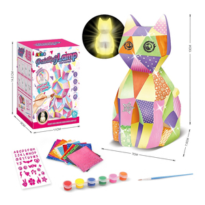 Children DIY Geometric Animal Night Light Creative Color Arts & Crafts Painting Toy Paint Your Own <b>Lamp</b> Kit for Kids - Product Image 4