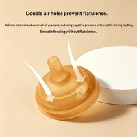 Adaptador Hi-Nursing para Biberones, Accesorios Libres de BPA, Tetinas de Silicona, Boquillas de Paja, Reemplazo de Boca Ancha para Bebés, Flujo Lento, 60 mm