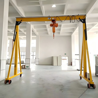 Grue mobile RTG haute performance de 5 tonnes à poutre simple pour atelier, grue portique pour réparation de machines, stockage et assemblage en usine
