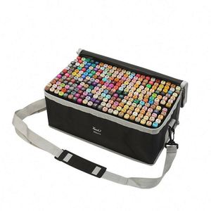 Ensemble de marqueurs permanents en plastique à double embout de 6 mm pour le dessin et la conception graphique, 168 couleurs en stock - Product Image 1