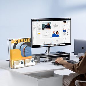 Tùy chỉnh Acrylic <span class=keywords><strong>Brochure</strong></span> chủ 8.5x11 <span class=keywords><strong>Brochure</strong></span> hiển thị đứng với chia có thể tháo rời cho chủ thẻ kinh doanh - Product Image 6