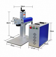 Portable 20W 30W 50W Mopa Or Métal Smart Couleur Laser À Fiber Machine De Marquage 80W Puissance Raycus Marque Prend En Charge DWG BMP Graphique 3D