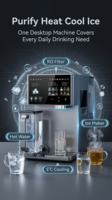Purificateur d'eau domestique de comptoir le plus vendu avec fonction de fabrication de glace, filtration par membrane RO composite, chauffage et refroidissement, eau portable
