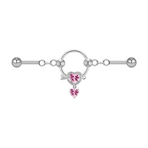 Venta al por mayor nuevo Sexy Medical Steel Body Nipple Piercing Acero inoxidable Zircon Crystal Nipple Rings para Mujeres Hombres - Product Image 6