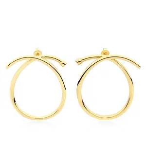 High Quality Gold Color Knotted Hoop Earrings for Women New Design Silver Color Earrings Wholesale.