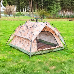 Tente de camping portable en aluminium pour deux personnes, quatre saisons, camouflage - Product Image 2