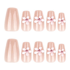 <span class=keywords><strong>Faux</strong></span> <span class=keywords><strong>ongles</strong></span> courts de style ballet, poudre nacrée scintillante en gros à prix avantageux, style floral 3D portable - Product Image 5