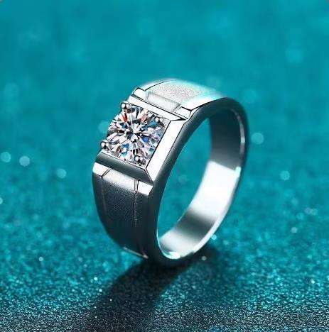 platinum1 carat moissanite + certificate   AZ433-J