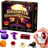 Nouveauté : Boîte mystère d'accessoires de décoration 3D en plastique souple, thème Halloween (Citrouille, Fantôme, Gnome), pour compte à rebours d'arrivée, modèle 1, en stock depuis 14 ans