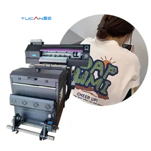 60 см dtf принтер с двойной xp600 печатающей головкой с порошковым шейкером cmyk + белый цветной dtf принтер