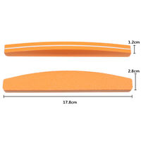 Lime à ongles zébrée double face 100/180 grains demi-lune en acier inoxydable avec logo personnalisé pour salon de manucure et nail art – Vente en gros
