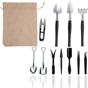 Miniature Gardening <b>Tool</b> <b>Set</b> For Succulents And Plants With Wooden Handles And Storage Bag Home Use - Product Image 4