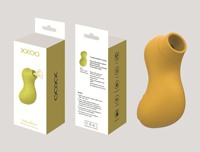 Gelber Vibrator für Frauen mit Saugfunktion und Nippelstimulation – Sexspielzeug für Frauen