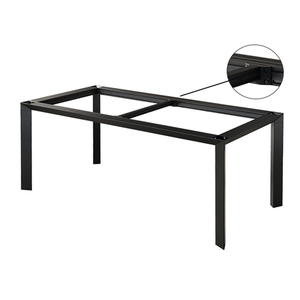 مجموعة بسيطة مربعة من الزجاج الرخامي الحجري المتلبد 6 أقدام تفاعلية للمطاعم أرجل من الألومنيوم الصلب - Product Image 1