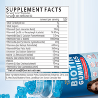 Gummies à la biotine OEM Source Factory, favorisant la santé des cheveux, éclaircissant le teint et renforçant les ongles.