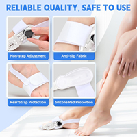 Support pour Hallux Valgus Antidérapant Respirant en Silicone Souple Confort Toute la Journée Design Redresseur d'Orteils Flexible pour Orteils Recourbés Blanc
