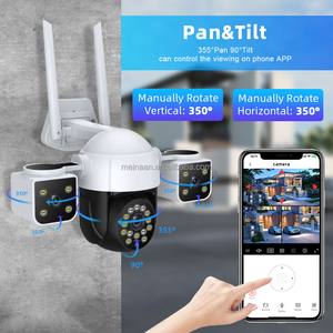 Kamera CCTV PTZ Luar Ruangan Nirkabel WiFi Video Surveillance 6MP Tiga Layar Baru 2024 4K V380 Pro 3 Lensa 360 Kamera Keamanan WiFi - Product Image 3