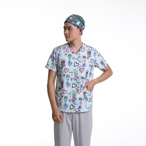 Commercio all'ingrosso di alta qualità in cotone saia 100% medico infermiere ospedale uniforme Scrub set da uomo alla moda medico uniforme - Product Image 3