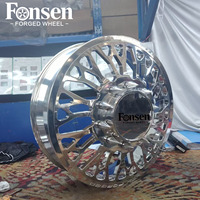Velg Roda Ganda 20 22 24 26 28 30 Inci Poles Berkilau 8x165.1 8x200 Velg Alloy Tempa untuk Pickup dan Kendaraan Berat Ford F150 F250