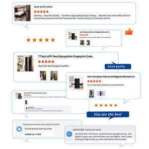 Serrure de porte intelligente 2026 Tuya Wifi avec empreinte digitale, caméra intégrée et sécurité numérique pour la maison LS-S61 Smart - Product Image 3