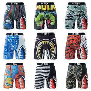 ET**KA <span class=keywords><strong>Boxer</strong></span> Casual da <span class=keywords><strong>Uomo</strong></span> Traspiranti 100% Poliestere Pantaloncini <span class=keywords><strong>Sportivi</strong></span> Stampati Mutande Fantasia Trendy Opzioni di Colori Assortiti - Product Image 1