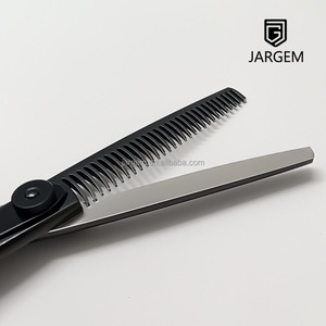 Factory Supply <strong>Barber</strong> Hair Cutting Scissors <strong>Set</strong> 6 Inch Black Coated ATS-314 Hairdressing Scissors - Product Image 5