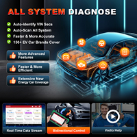 Alat Diagnostik Mobil CRP919 EV, Scanner Sistem Lengkap OBD2 Universal, Layar LCD, Konektivitas Bluetooth